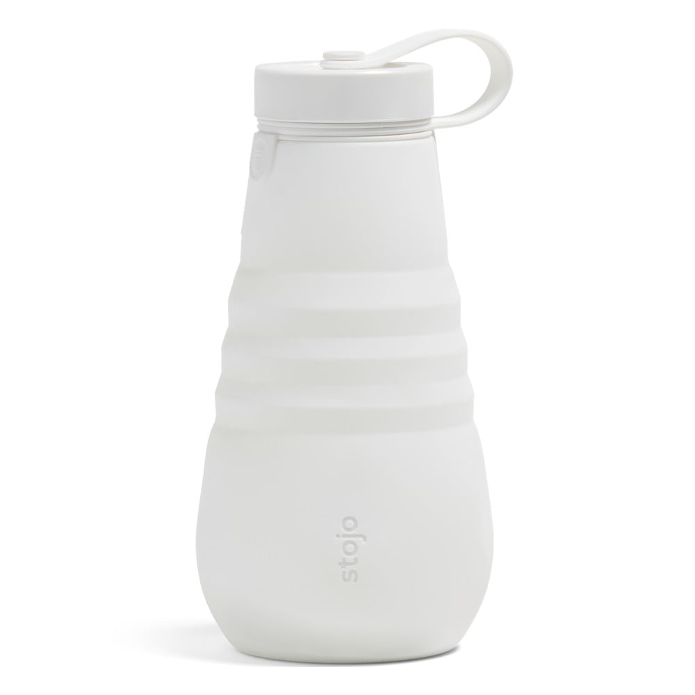 E-shop Biela skladacia fľaša Stojo Bottle Quartz, 590 ml