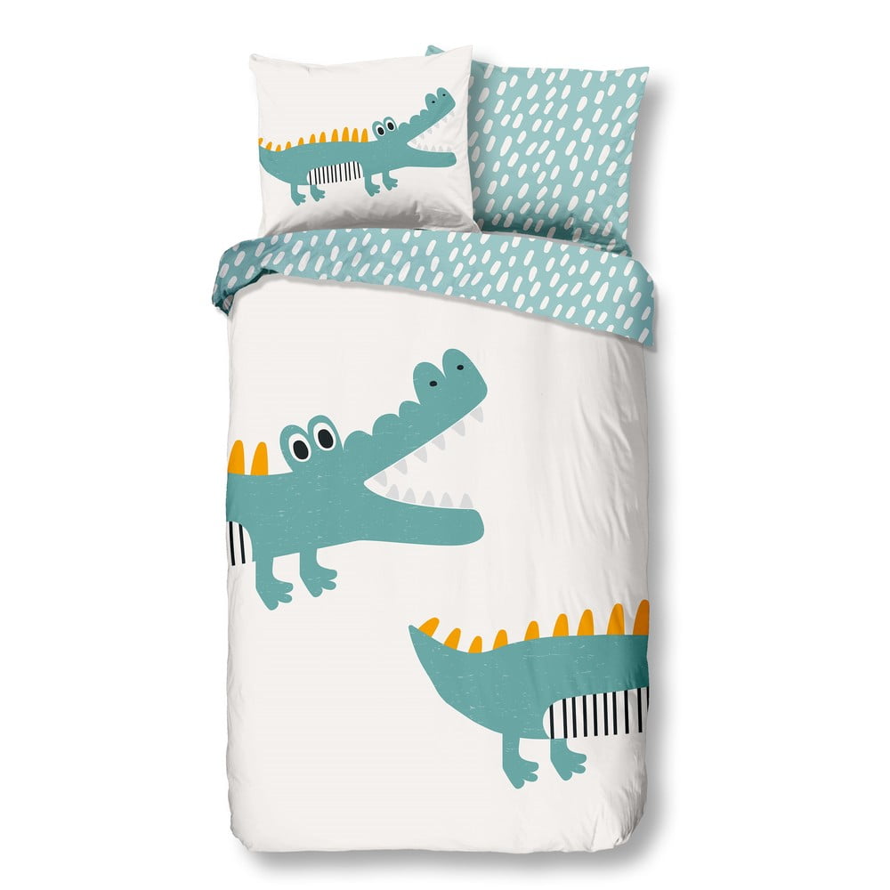 E-shop Detské bavlnené obliečky Good Morning Crocodile, 140 x 220 cm