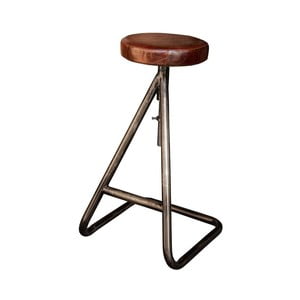 Barová stolička s poťahom z kože Antic Line Lilian, ø 45 cm