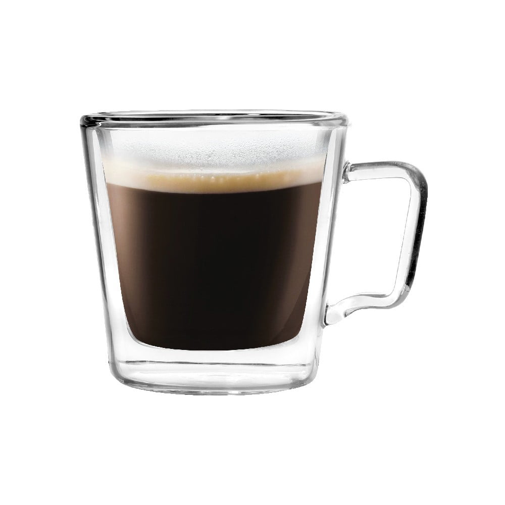 E-shop Sada 2 pohárov na espresso z dvojitého skla Vialli Design, 80 ml