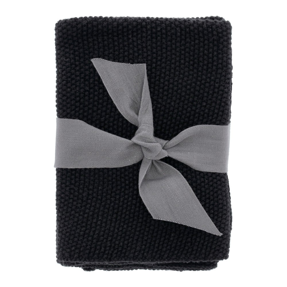 E-shop Súprava 3 čiernych bavlnených utierok Södahl, 30 x 30 cm