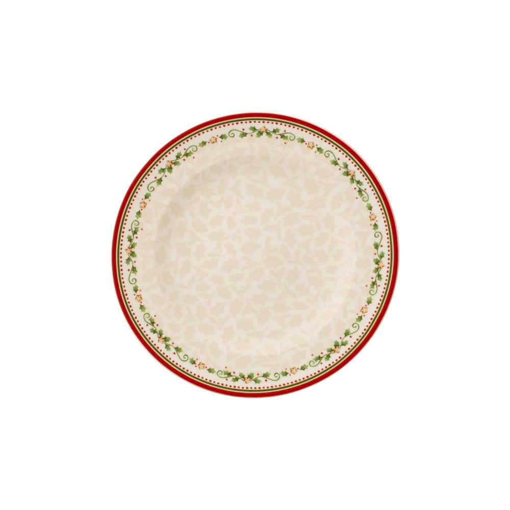 E-shop Béžový porcelánový tanier s vianočným motívom Villeroy & Boch Padajúce hviezdy, ø 27,5 cm