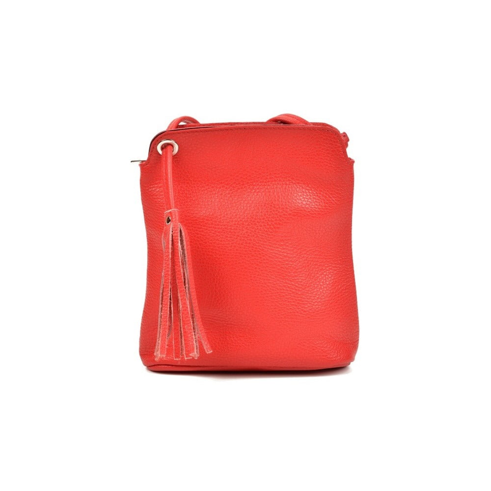 Červený dámsky kožený batoh Carla Ferreri Harro