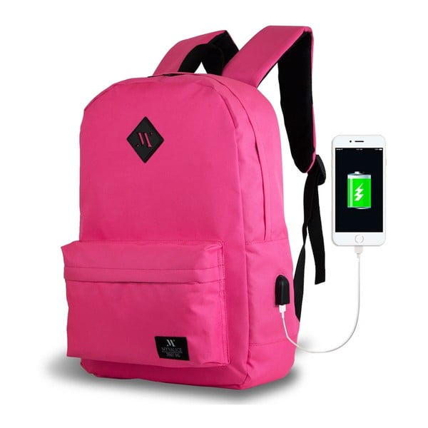 Ružový batoh s USB portom My Valice SPECTA Smart Bag
