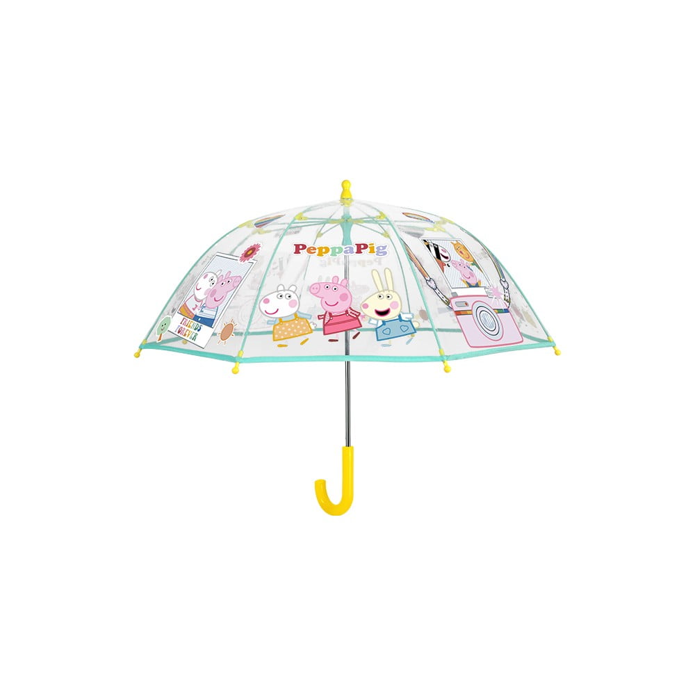 Obrázok Transparentný detský dáždnik odolný proti vetru Ambiance Peppa Pig, ⌀ 64 cm