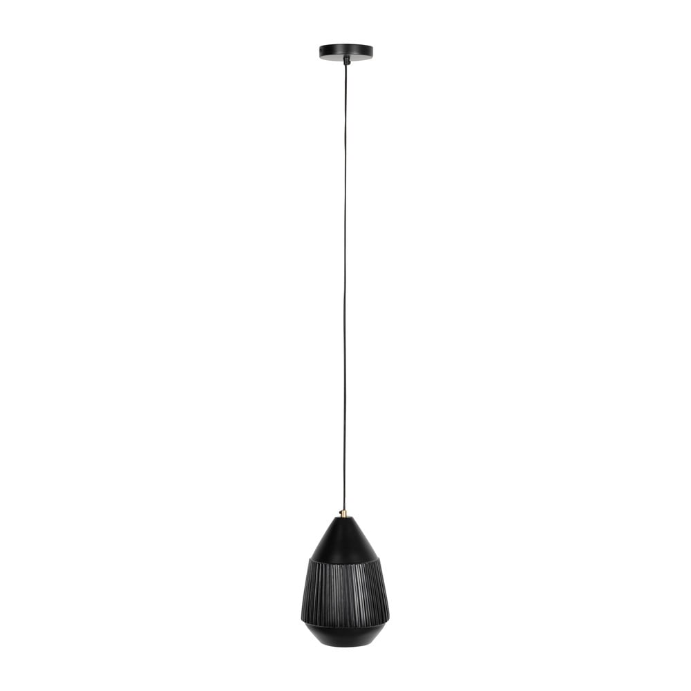 E-shop Čierne závesné svietidlo s kovovým tienidlom ø 20 cm Aysa - White Label