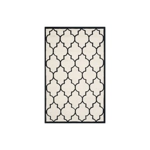 Vlnený koberec Everly 152x243 cm, biely/čierny