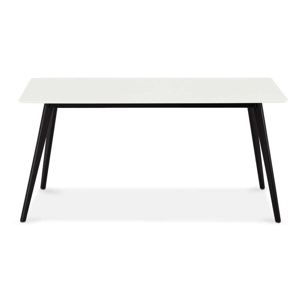 E-shop Biely jedálenský stôl s čiernymi nohami Furnhouse Life, 160 x 90 cm