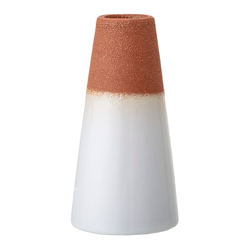 E-shop Bielo-oranžová váza z kameniny Bloomingville Volcano
