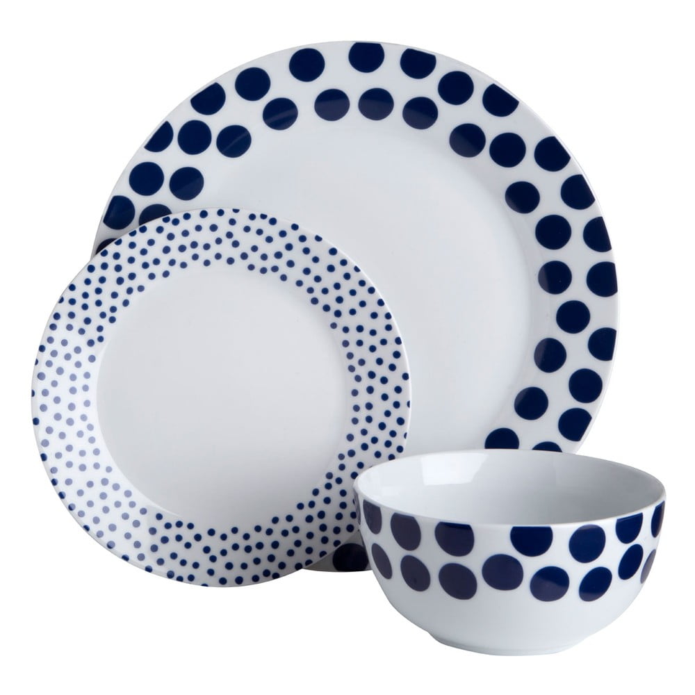 Obrázok Jedálenská sada Premier Housewares Blue Spots, 12ks