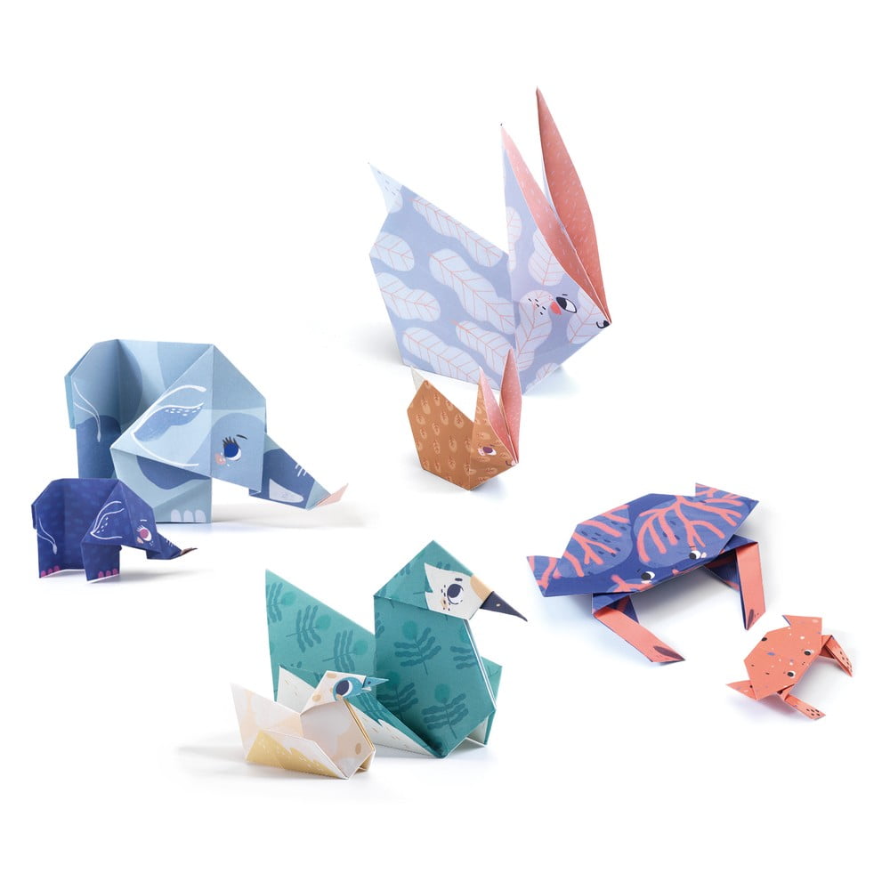 E-shop Súprava 24 origami papierov s návodom Djeco Family