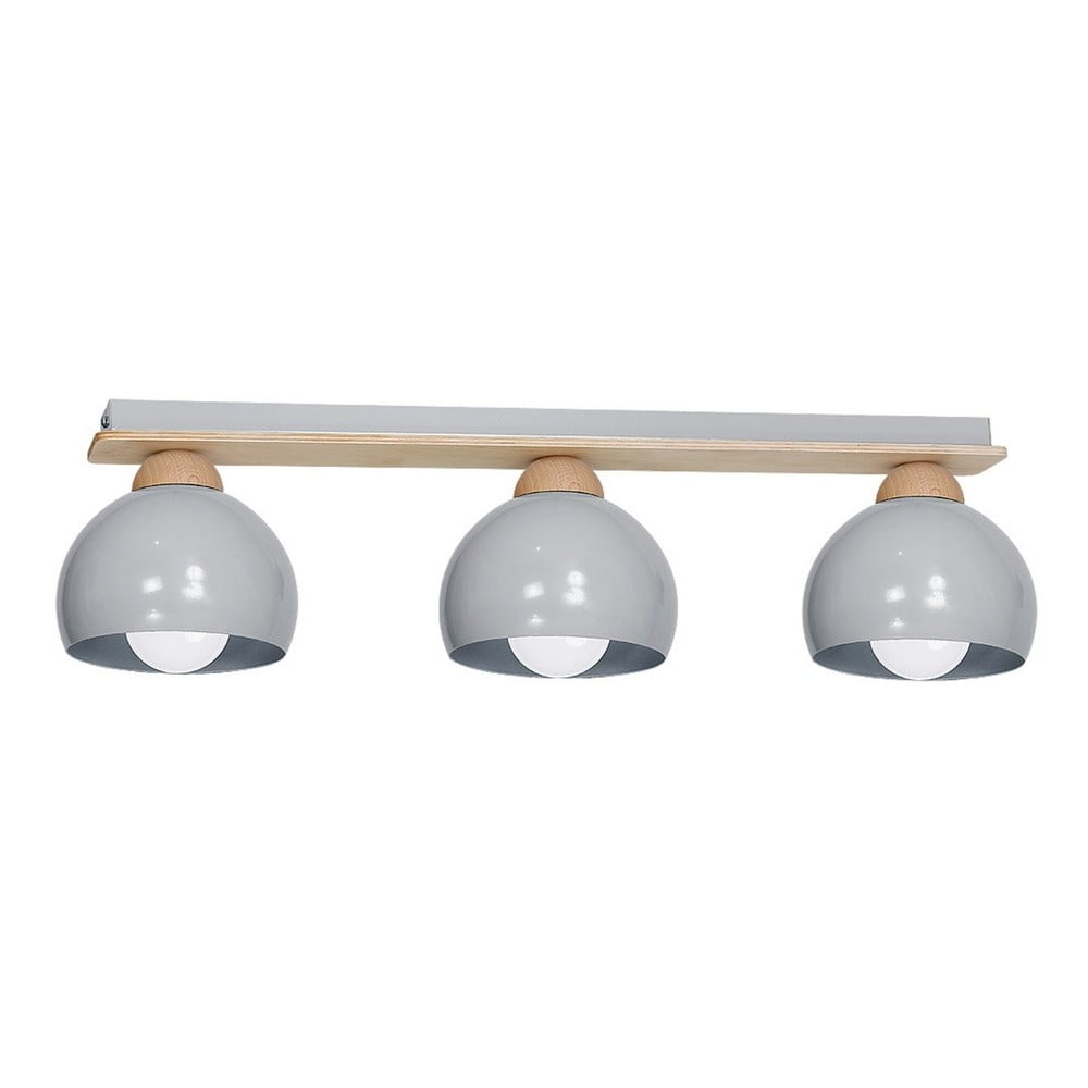 E-shop Sivé stropné svietidlo s drevenými detailmi Homemania Dama Tres