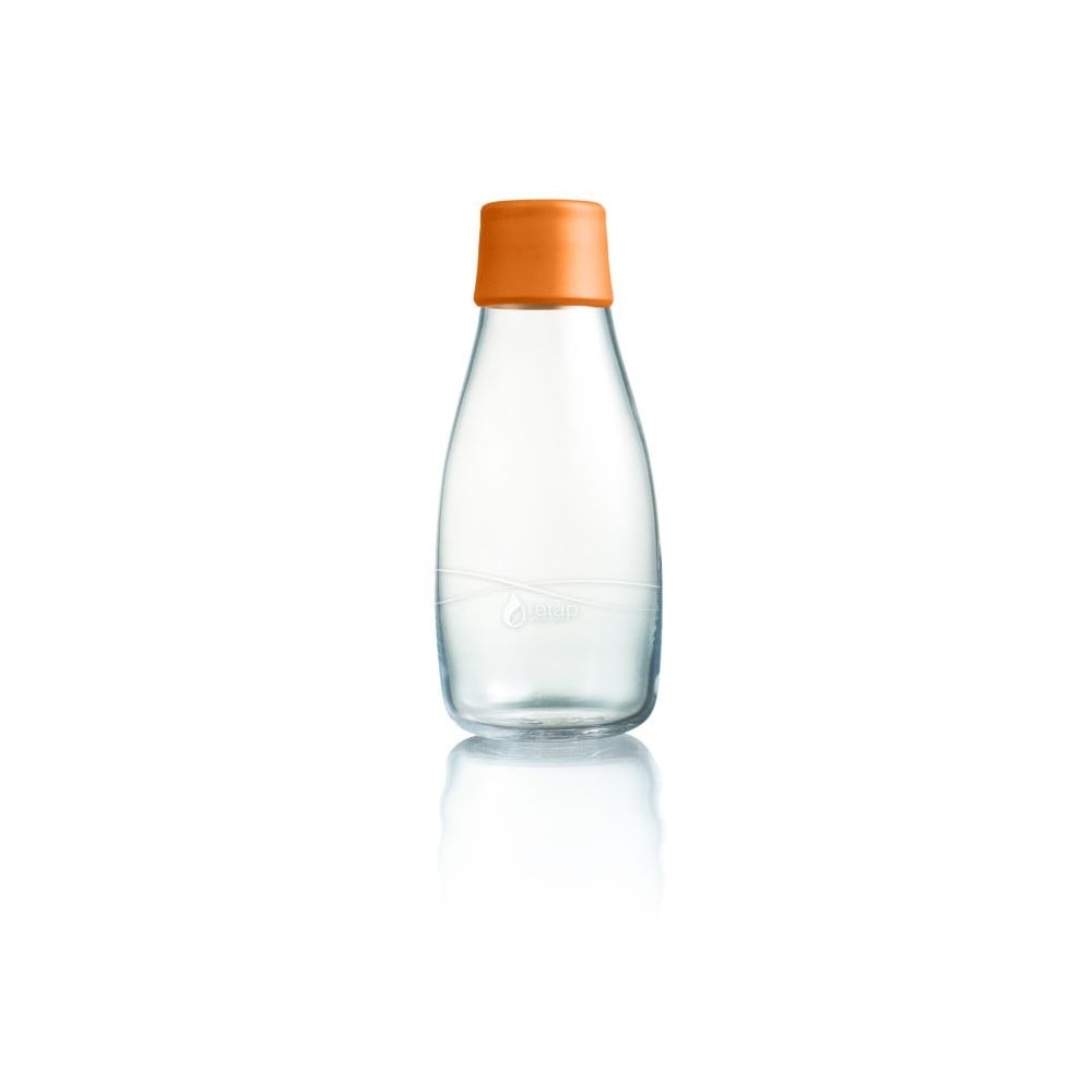 E-shop Oranžová sklenená fľaša ReTap s doživotnou zárukou, 300 ml