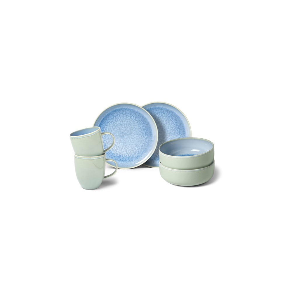 E-shop 6-dielna súprava tyrkysovomodrého porcelánového riadu Villeroy & Boch Like Crafted
