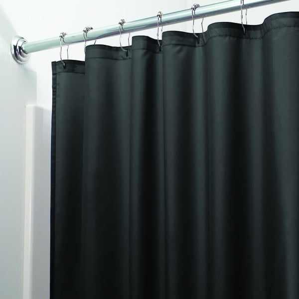 Čierny sprchový záves iDesign, 200 x 180 cm