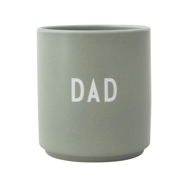 Svetlozelený porcelánový hrnček Design Letters Favourite Dad