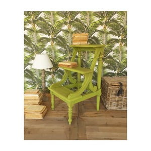 Zelená stolička na knihy Orchidea Milano Antique, výška 81 cm