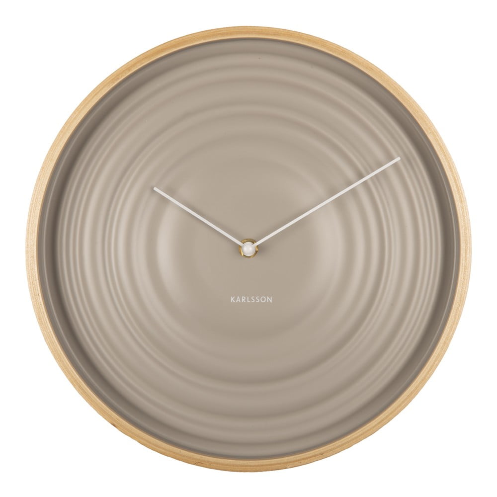 E-shop Béžové nástenné hodiny Karlsson Ribble, ø 31 cm