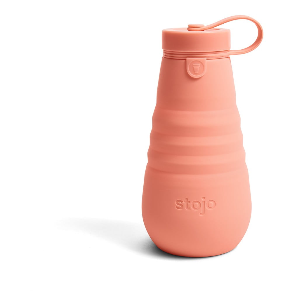 E-shop Oranžová skladacia fľaša Stojo Bottle Apricot, 590 ml