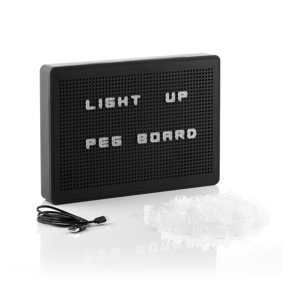 E-shop Čierna LED svetelná tabuľa s písmenkami InnovaGoods