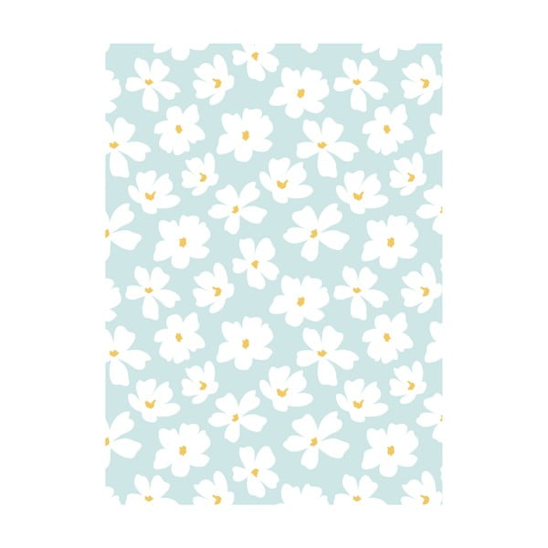 Modro-biely baliaci papier eleanor stuart No. 8 Floral