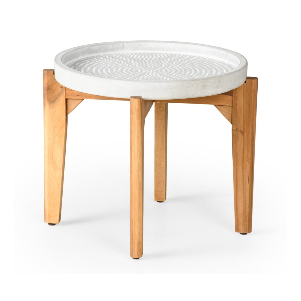 E-shop Záhradný stolík so sivou betónovou doskou Bonami Selection Bari, ø 55 cm