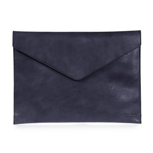 Béžovo-modrý kožený obal na notebook 13" v tvare obálky O My Bag