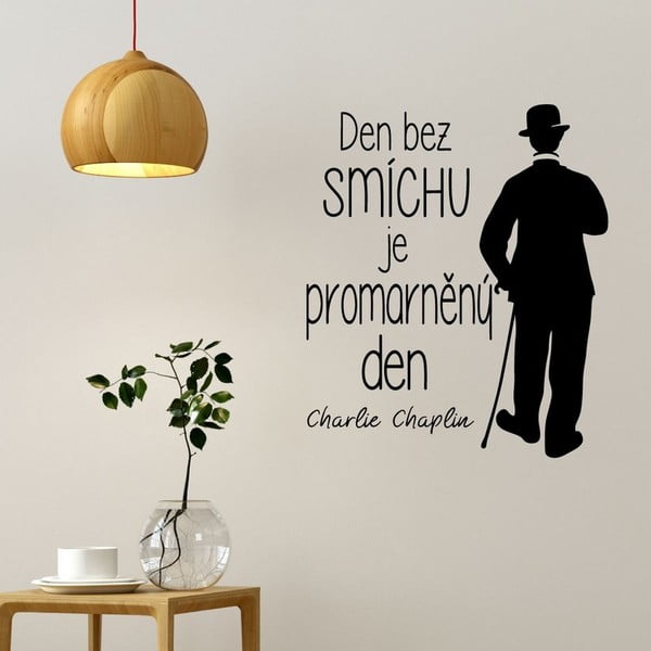 Samolepka na stenu s citátom Ambiance Charlie Chaplin