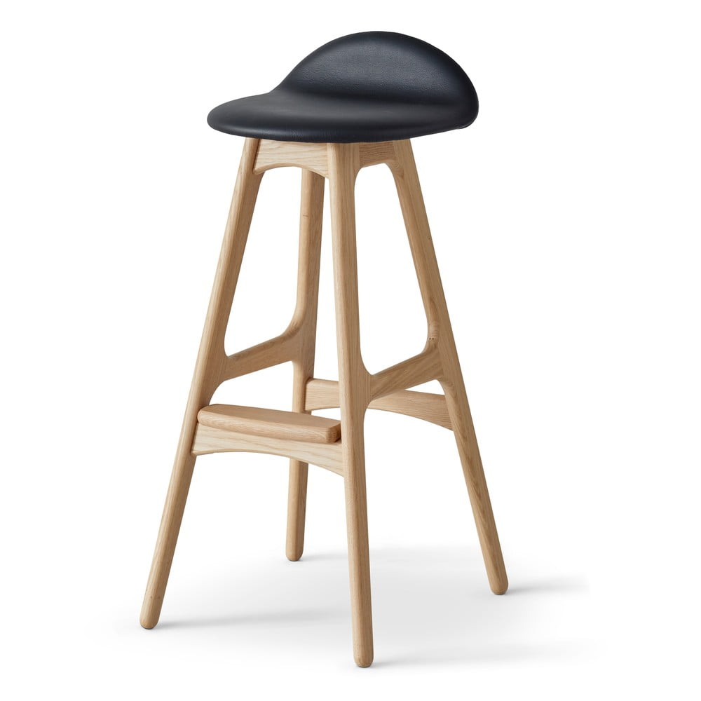 E-shop Barová stolička s koženým sedákom Findahl by Hammel Buck, výška 77 cm