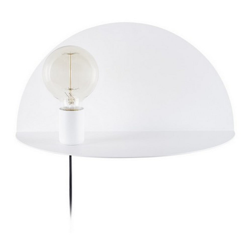 E-shop Biele nástenné svietidlo s poličkou Homemania Decor Shelfie, dĺžka 20 cm