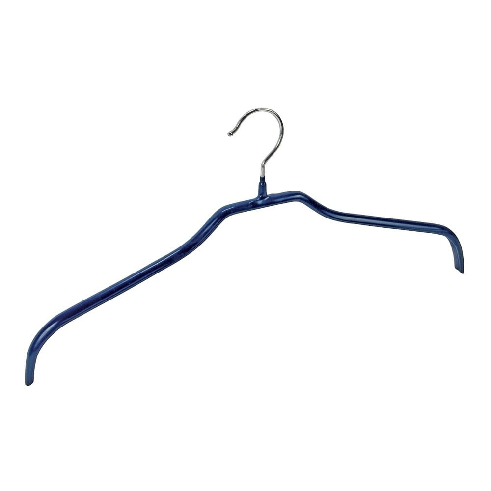 E-shop Sada 4 modrých protišmykových vešiakov na oblečenie a držiakov Wenko Hanger Slim