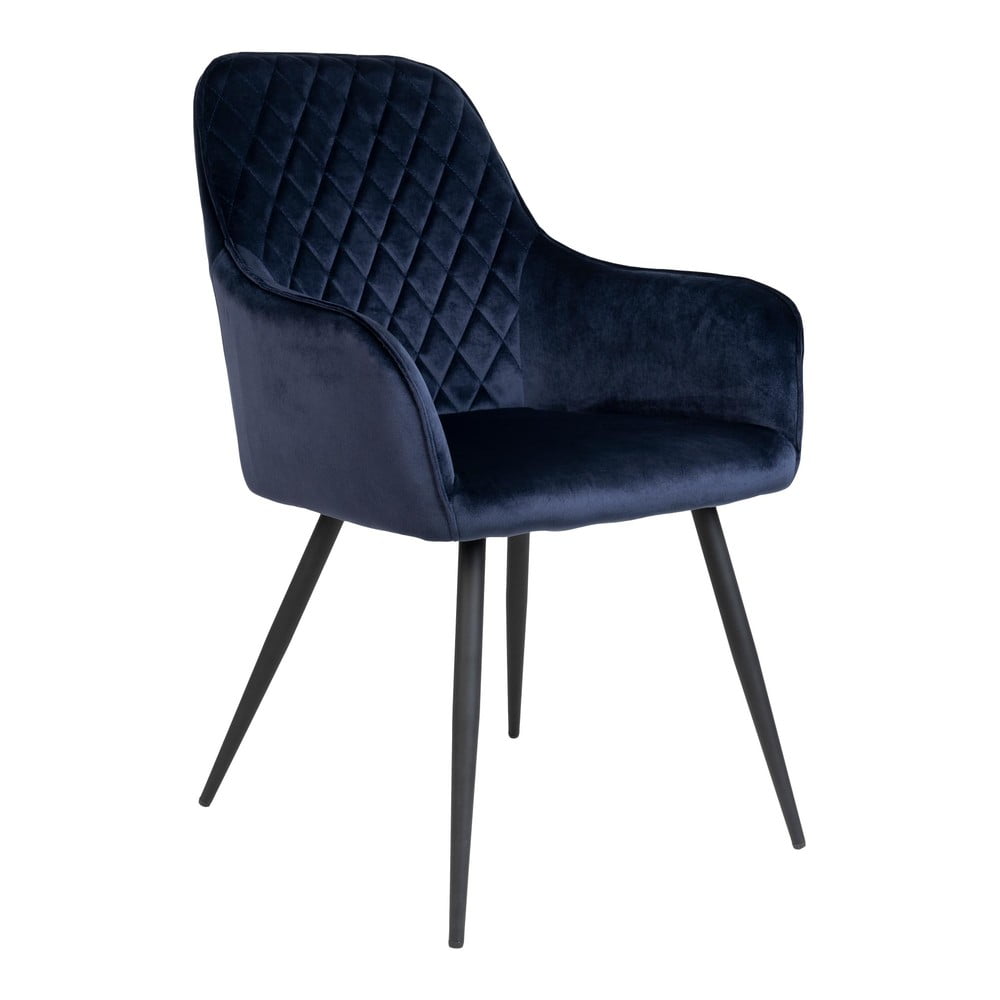 E-shop Modré zamatové jedálenské stoličky v súprave 2 ks Harbo - House Nordic