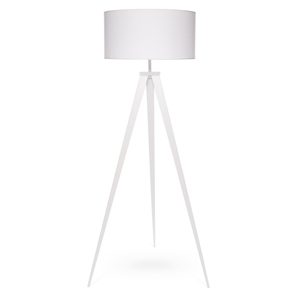 E-shop Stojacia lampa s bielymi kovovými nohami a bielym tienidlom Bonami Essentials Kiki