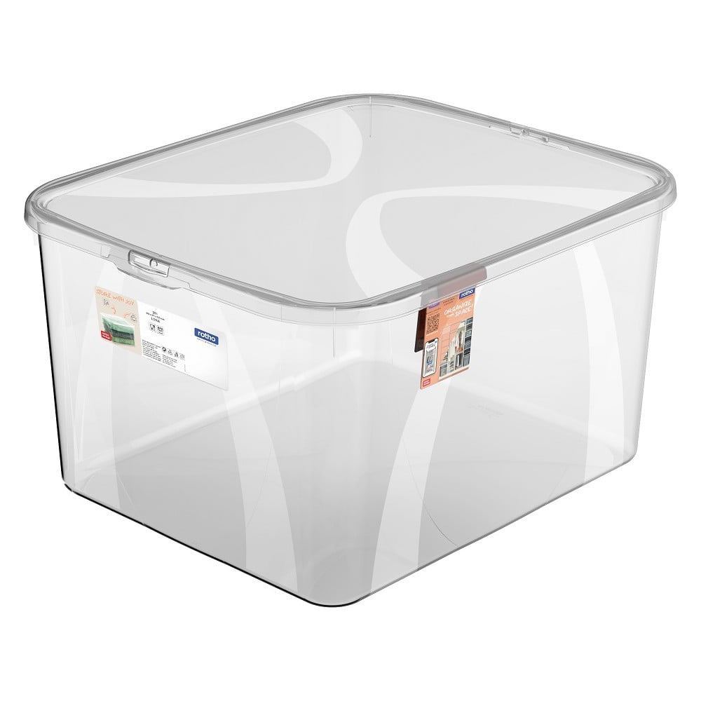 E-shop Plastový úložný box s vekom 25 l Lona - Rotho