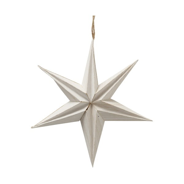 Biela vianočná papierová závesná dekorácia v tvare hviezdy Boltze Kassia, ø 20 cm