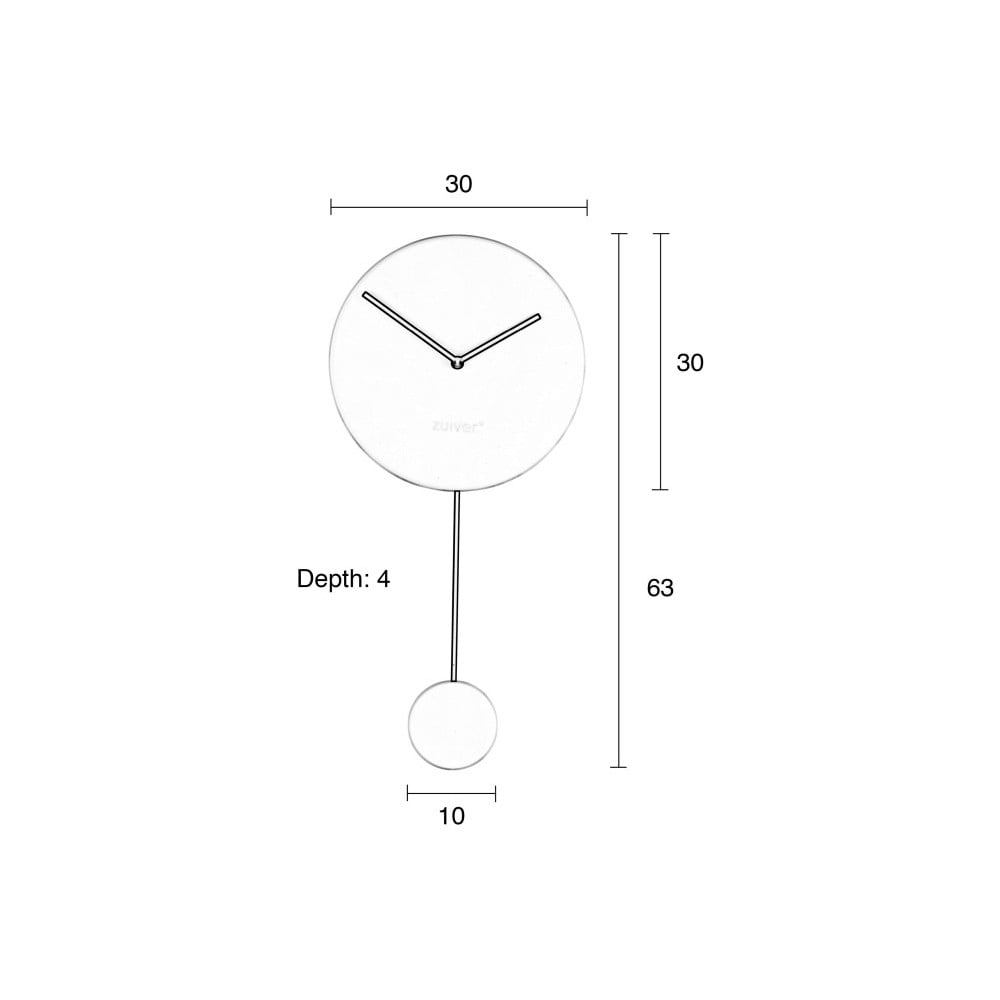 Obrázok Biele nástenné hodiny Zuiver