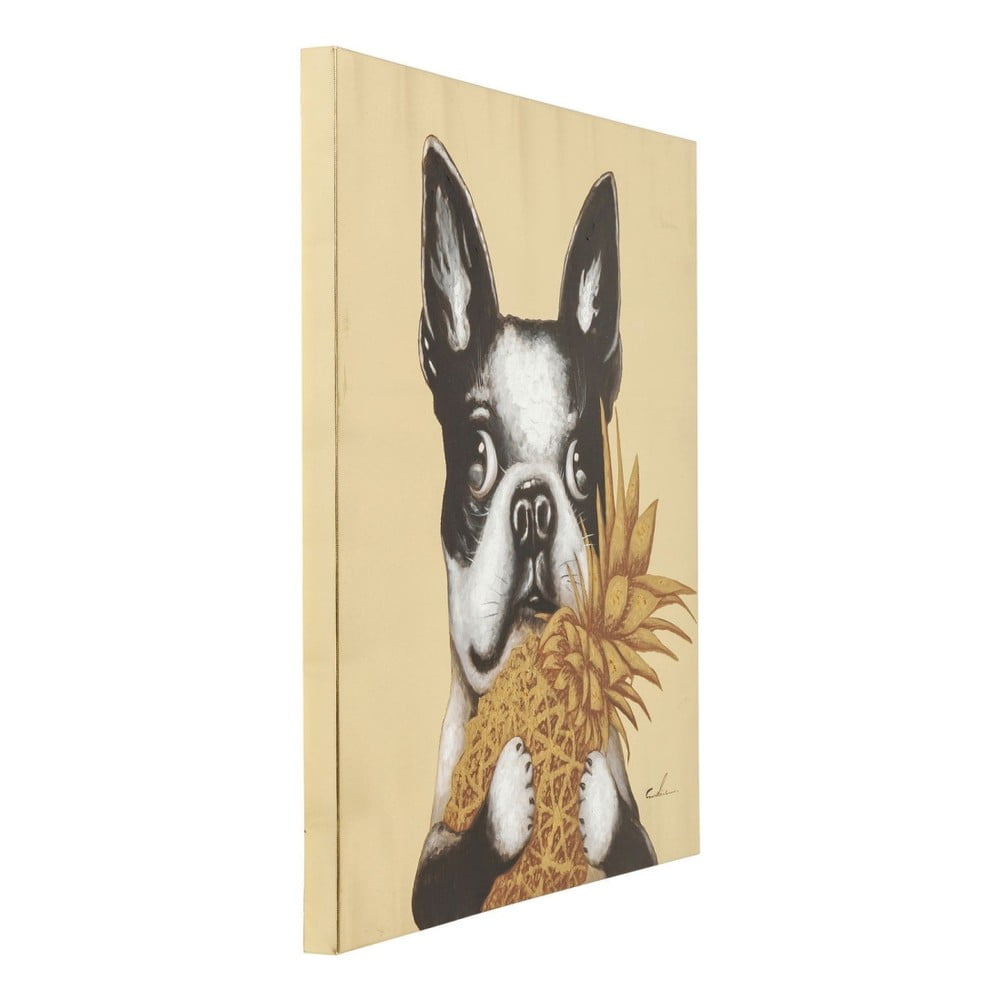 Obrázok Obraz Kare Design Dog with Pineapple, 80 × 80 cm