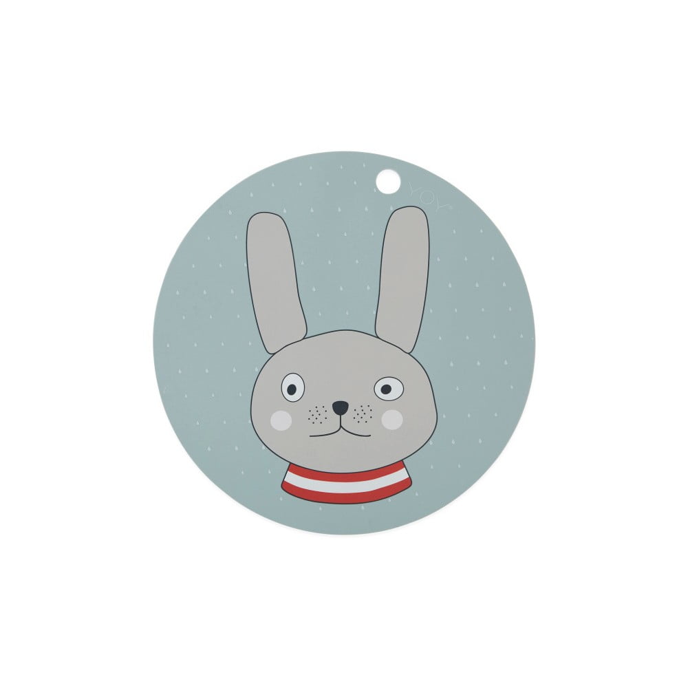 Detské silikónové prestieranie OYOY Rabbit, ⌀ 39 cm