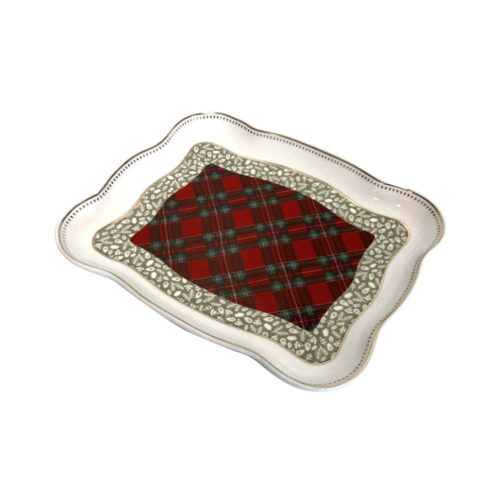 E-shop Porcelánový servírovací tanier s vianočným motívom Brandani Vassoietto, dĺžka 19 cm