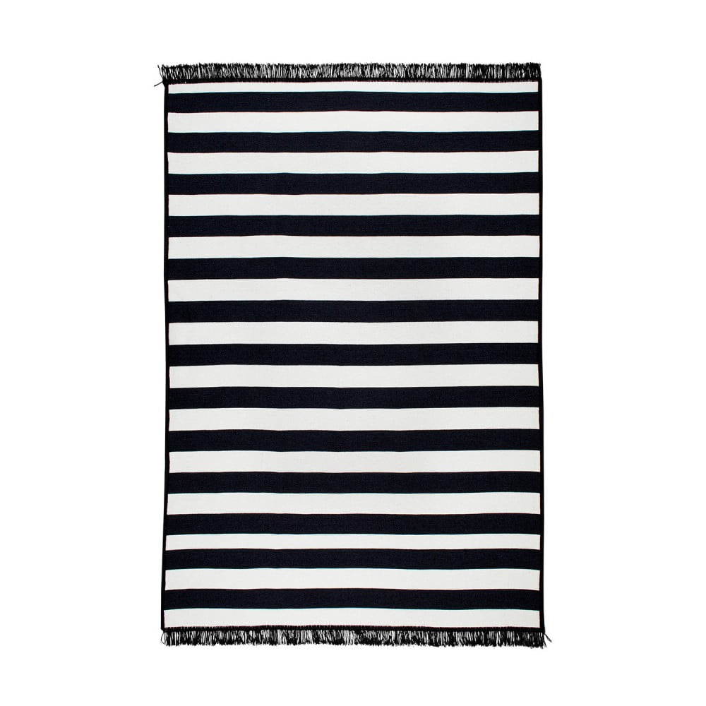 E-shop Čierno-biely obojstranný koberec Sentinus, 120 × 180 cm
