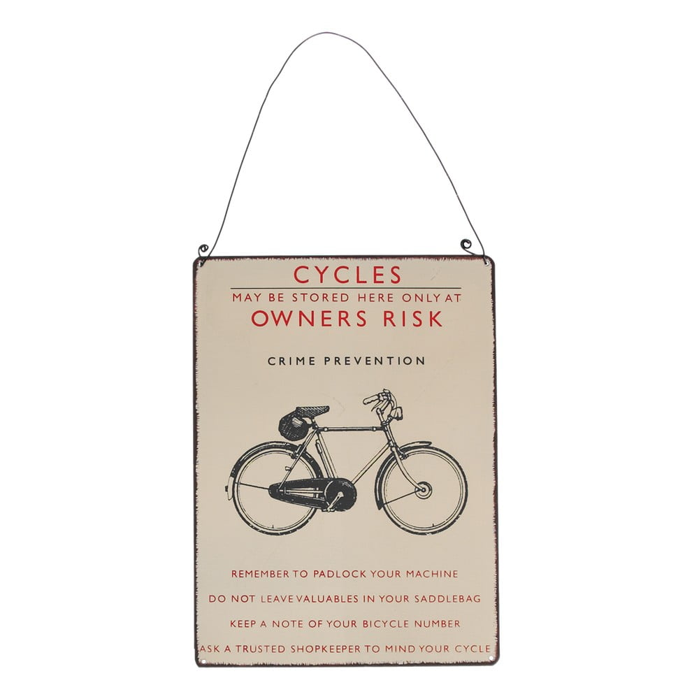 E-shop Nástenná ceduľa retro bicykel Rex London Bicycle, 17 x 23 cm
