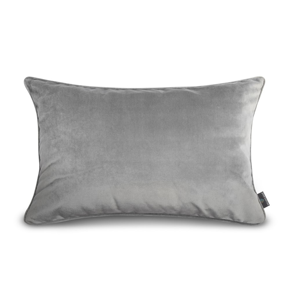 E-shop Sivá obliečka na vankúš WeLoveBeds Silver, 40 × 60 cm