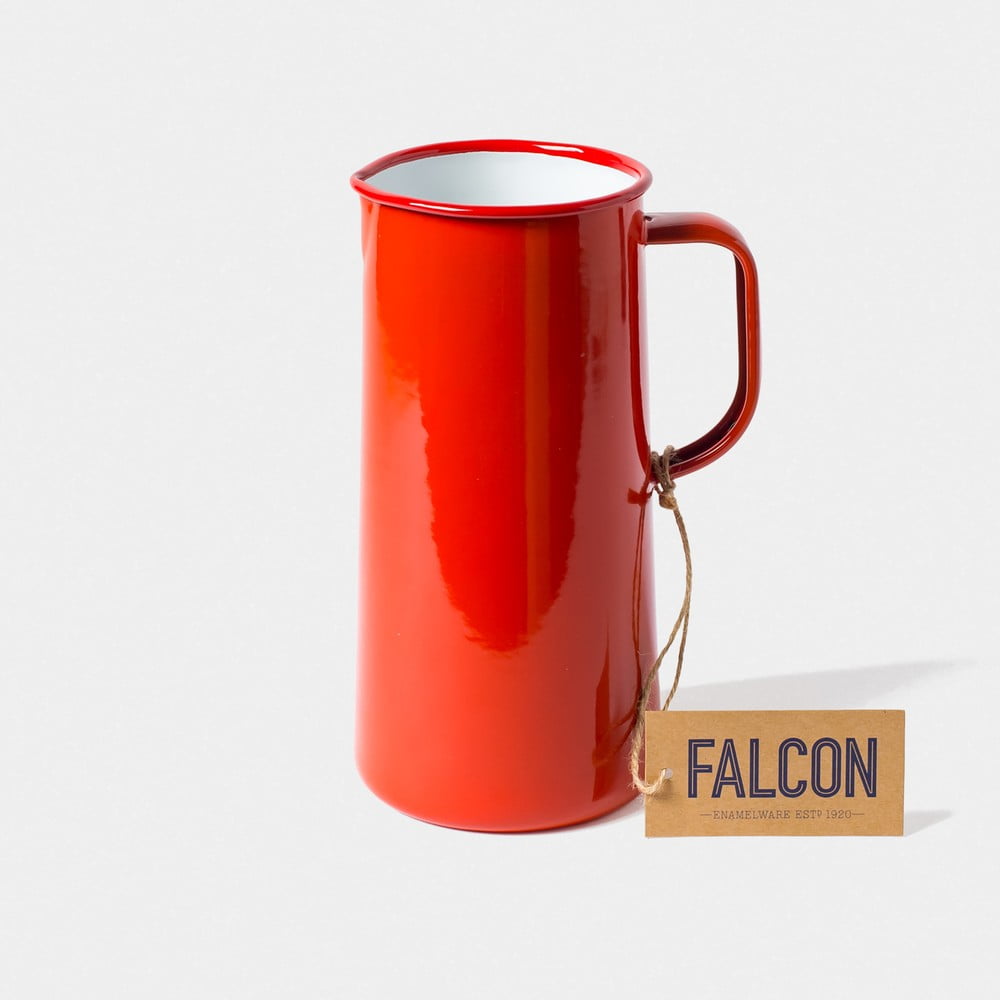 Červený smaltovaný džbán Falcon Enamelware TriplePint, 1,704 l
