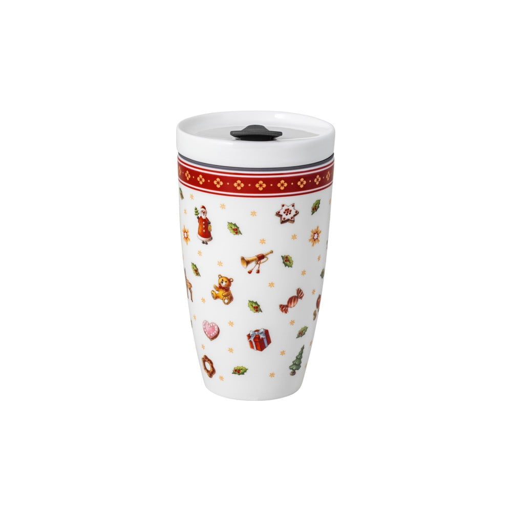 E-shop Biely porcelánový cestovný hrnček s vianočným motívom Villeroy & Boch, 0,35 l