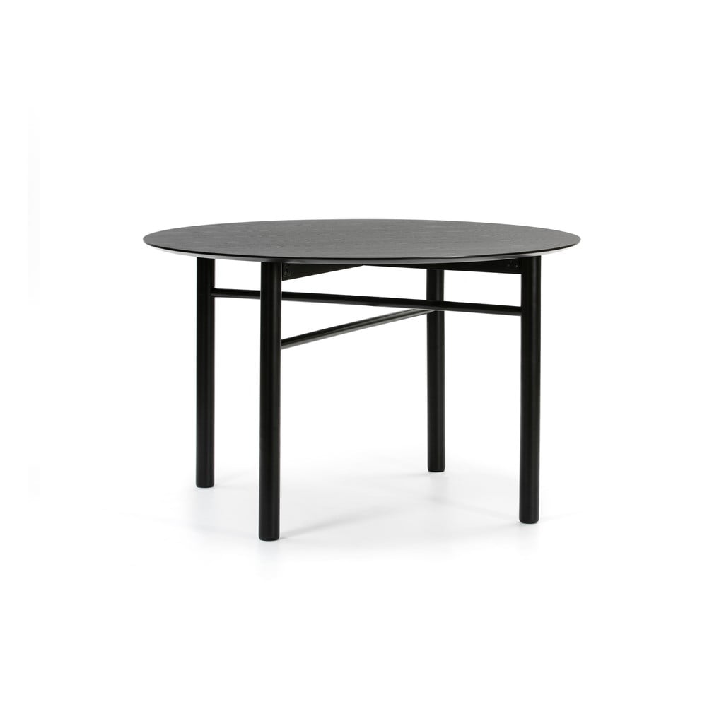 E-shop Čierny okrúhly jedálenský stôl Teulat Junco, ø 120 cm