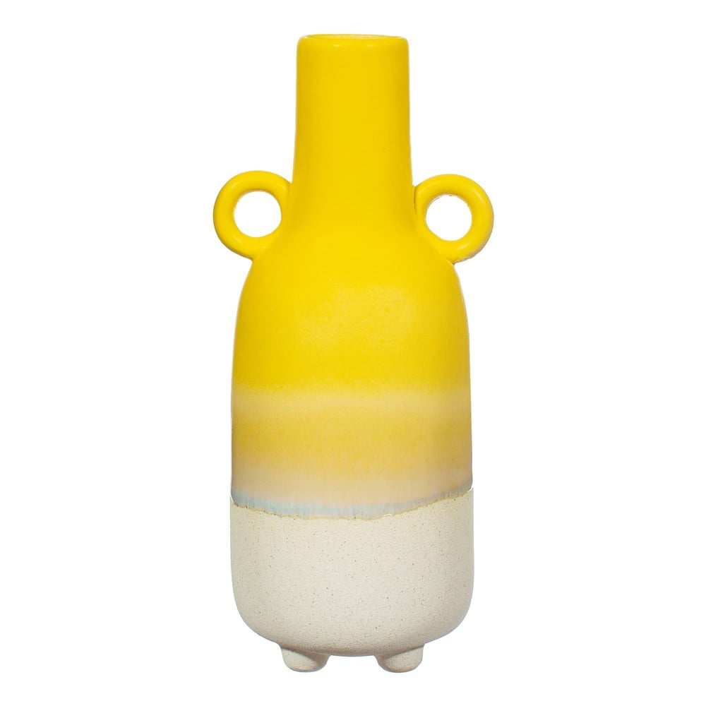 E-shop Žltá váza Sass & Belle Bohemian Home Mojave, výška 23 cm