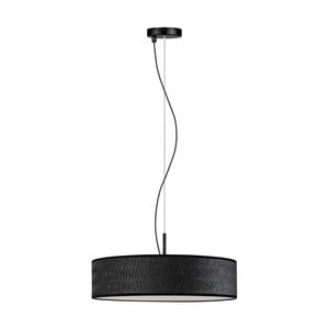 Čierne závesné svietidlo Bulb Attack Ocho Slim, ⌀ 50 cm