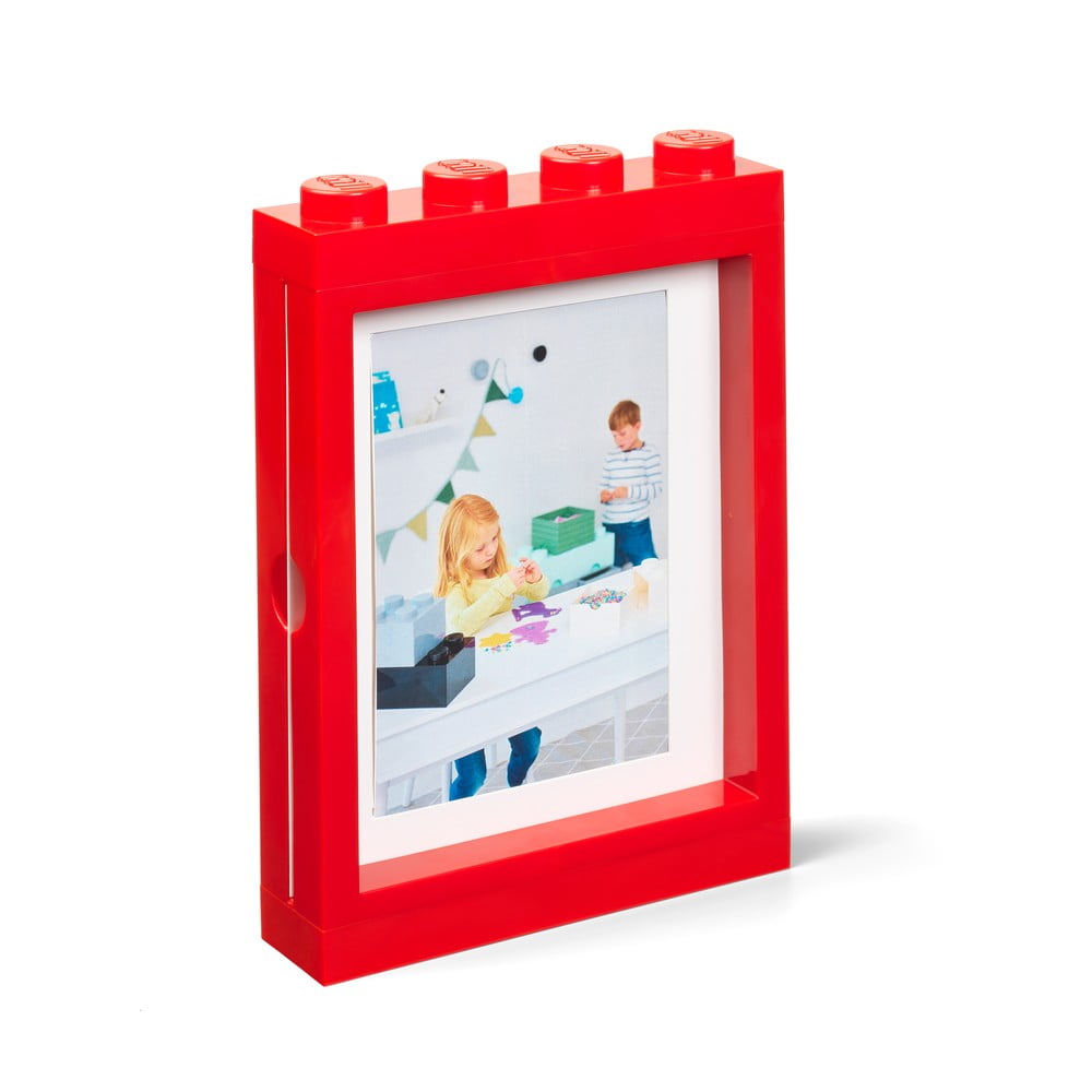E-shop Červený rámček na fotku LEGO®, 19,3 x 26,8 cm