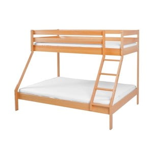 Detská poschodová posteľ z masívneho bukového dreva Mobi furniture Maxim, 200 × 90 cm