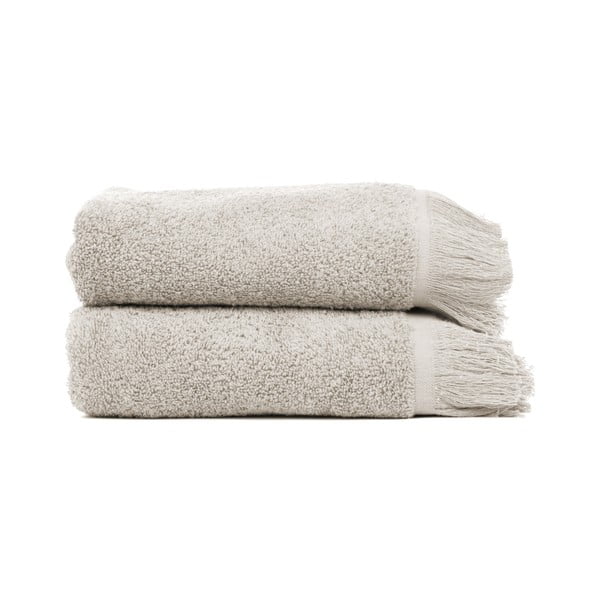 Súprava 2 sivohnedých uterákov zo 100% bavlny Bonami Selection, 50 × 90 cm